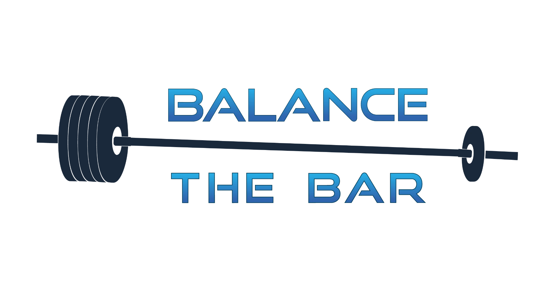 Balance The Bar logo — an unevenly loaded barbell
